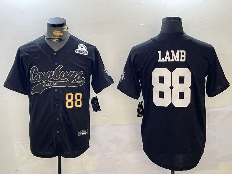 Men Dallas Cowboys #88 Lamb Black Joint Name 2024 Nike Limited NFL Jersey style 5->dallas cowboys->NFL Jersey